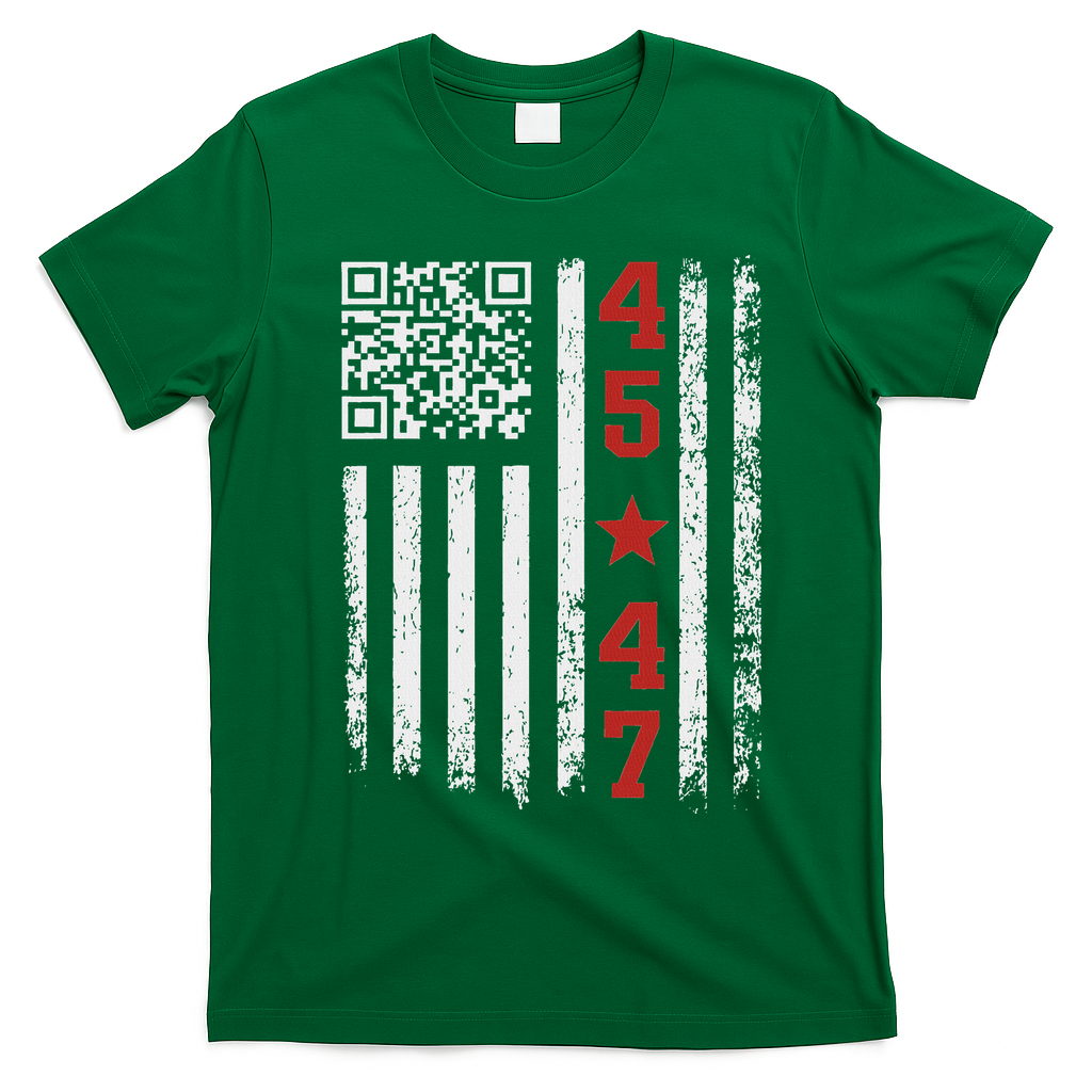 Funny Qr President Trump Dance Code T-Shirt - Irish Green