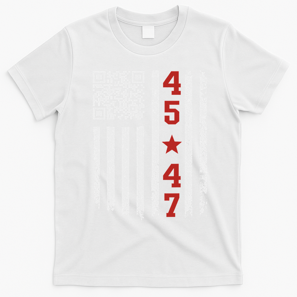 Funny Qr President Trump Dance Code T-Shirt - White
