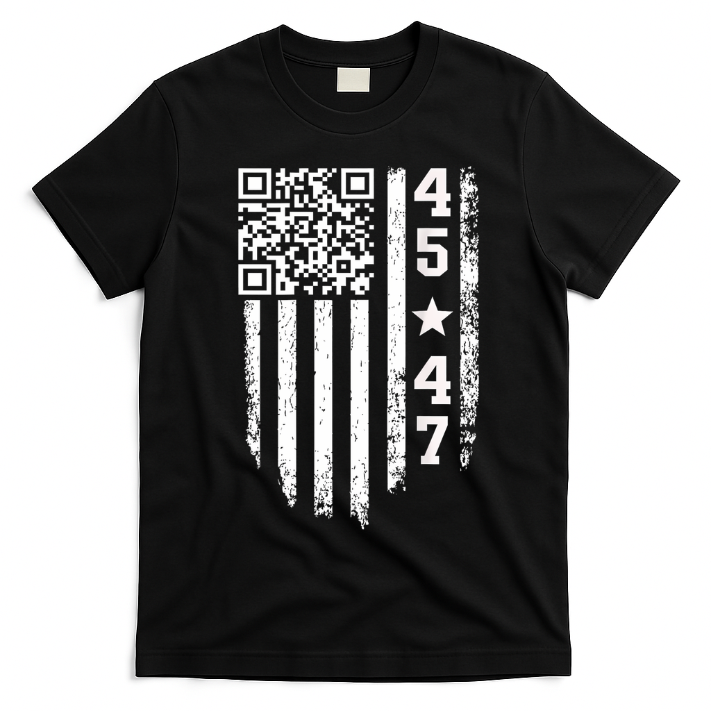 Funny Qr President Trump 4547 Trump Dancing Code T-Shirt - Black