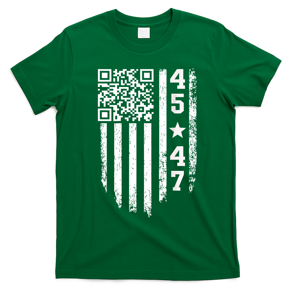 Funny Qr President Trump 4547 Trump Dancing Code T-Shirt - Irish Green