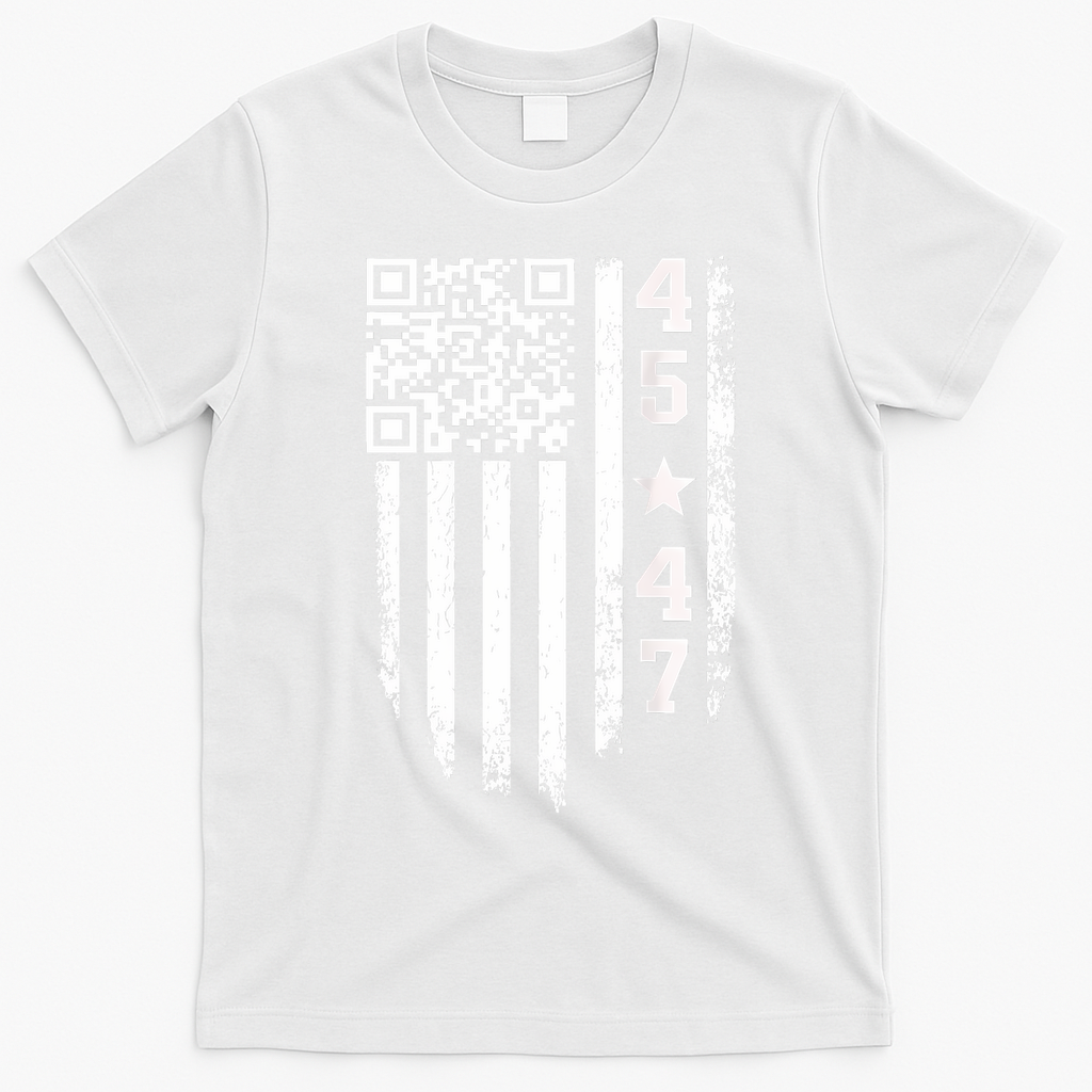 Funny Qr President Trump 4547 Trump Dancing Code T-Shirt - White