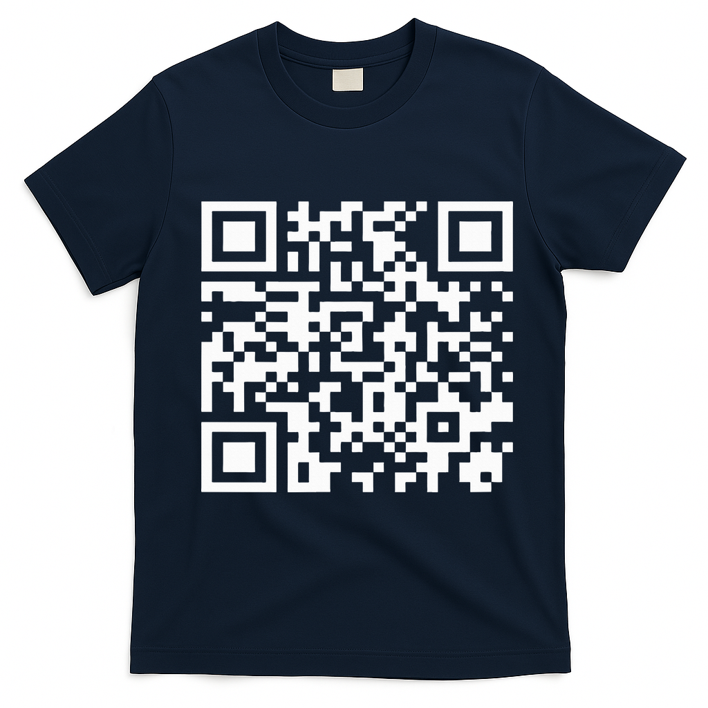 Funny Qr President Trump Dance Code 2025 T-Shirt - Navy Blue