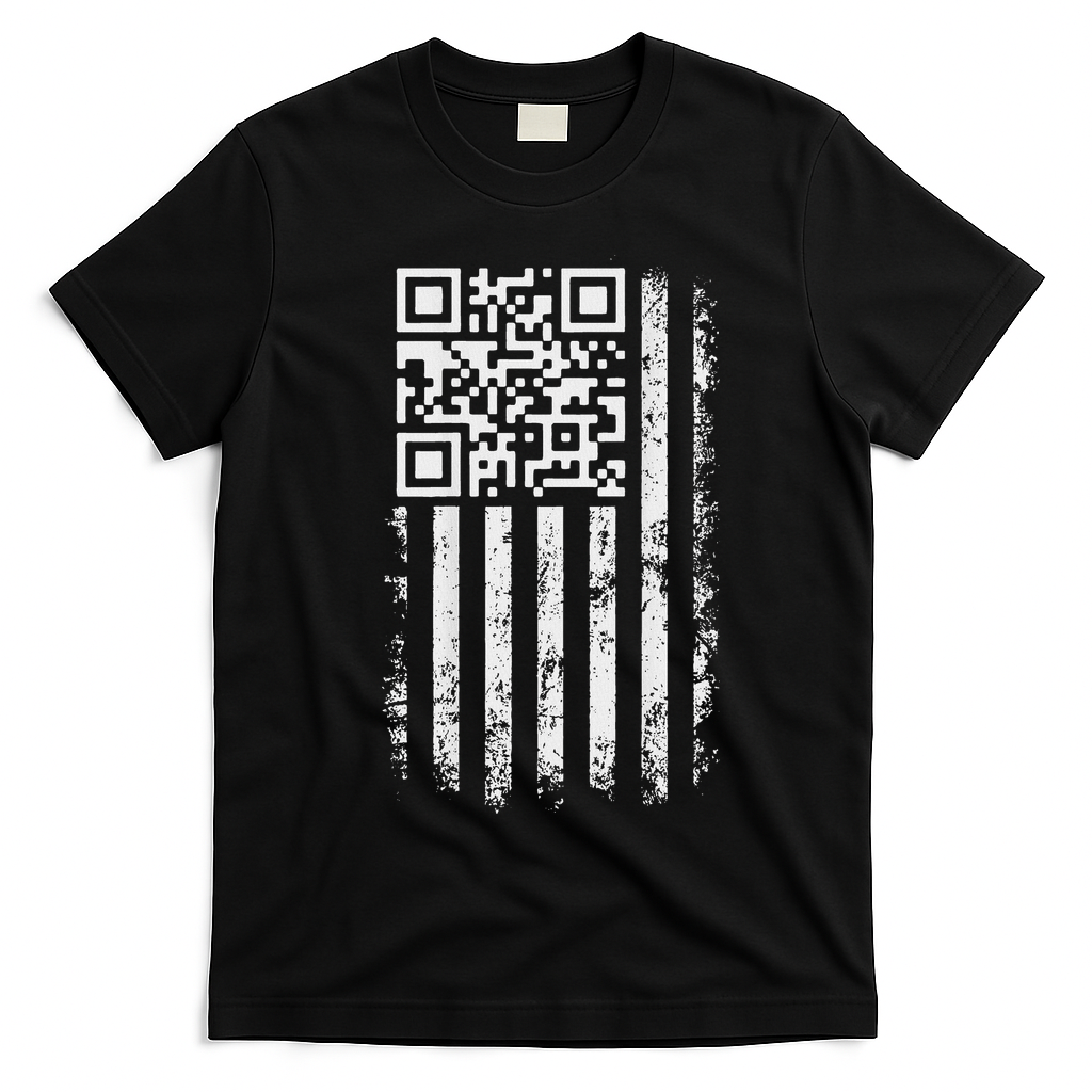Funny Qr Scan Me President Trump 4547 Trump Dancing Code T-Shirt - Black