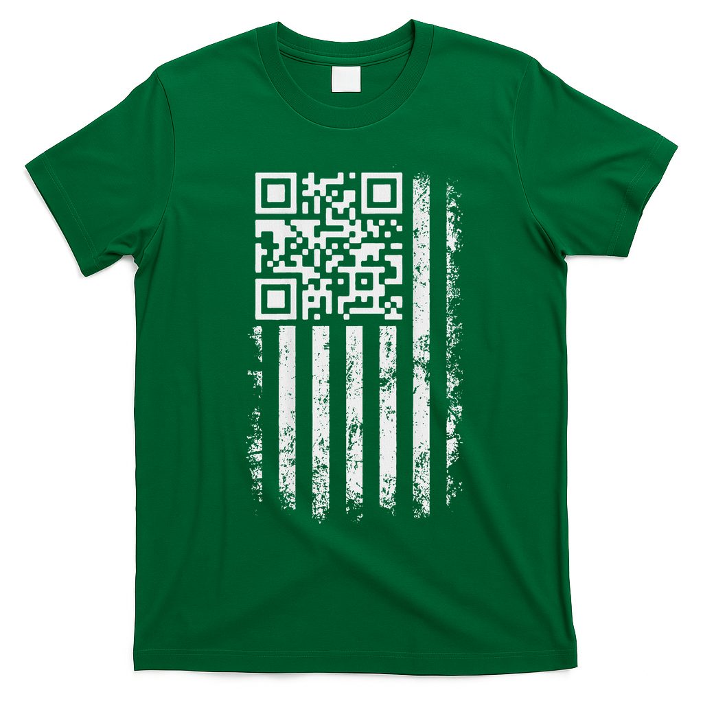 Funny Qr Scan Me President Trump 4547 Trump Dancing Code T-Shirt - Irish Green
