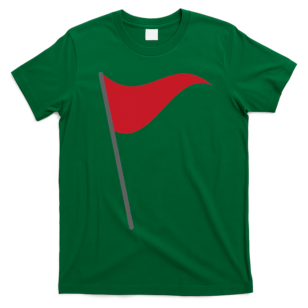 Funny Red Flag Warning Halloween Costume T-Shirt - Irish Green