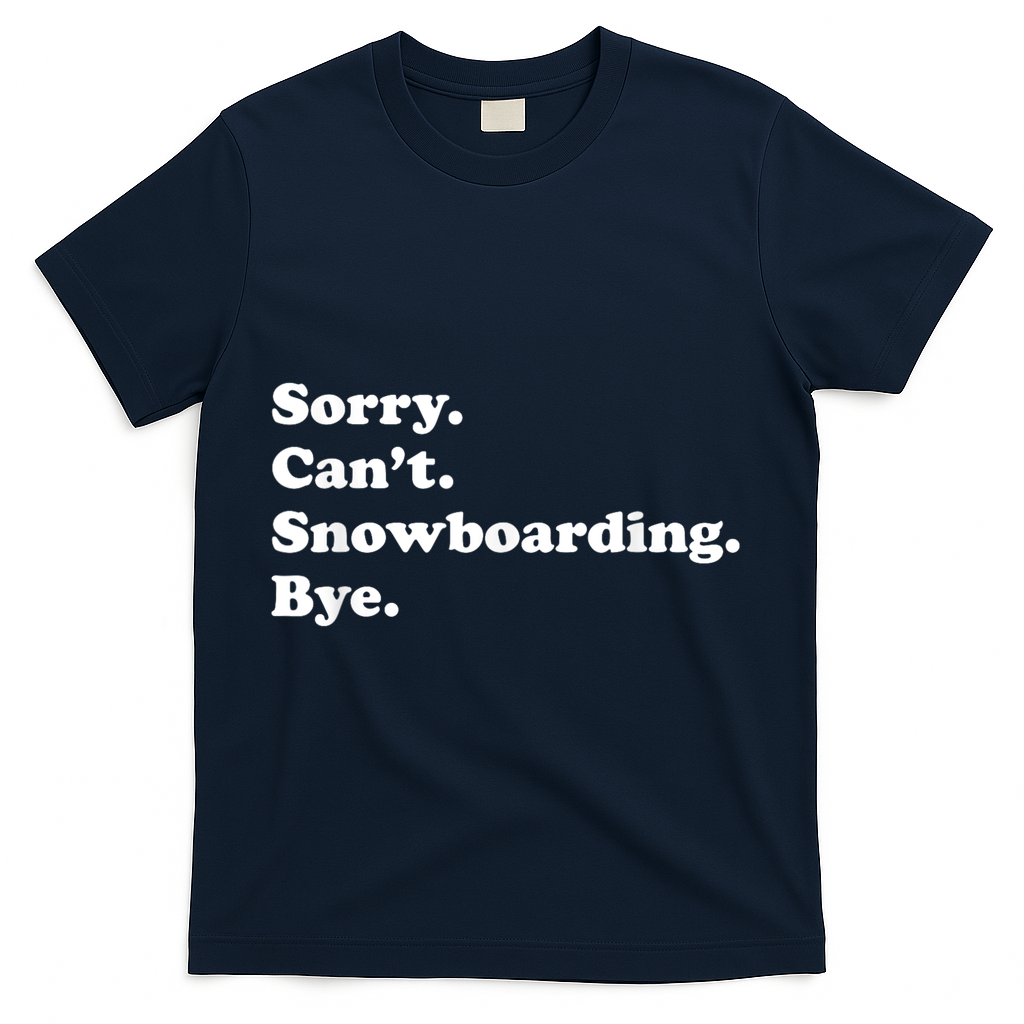 Funny Snowboarding Gift T-Shirt - Navy