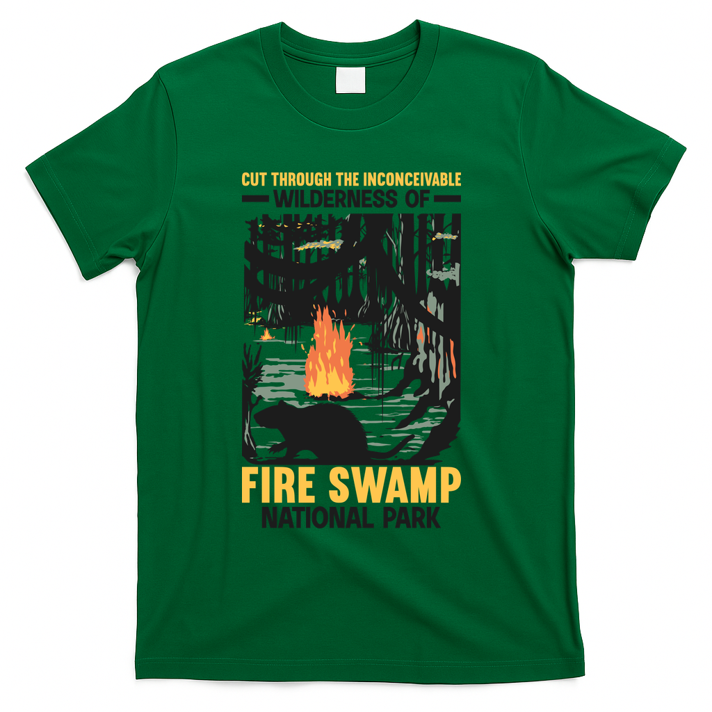 Fire Swamp National Park T-Shirt - Green