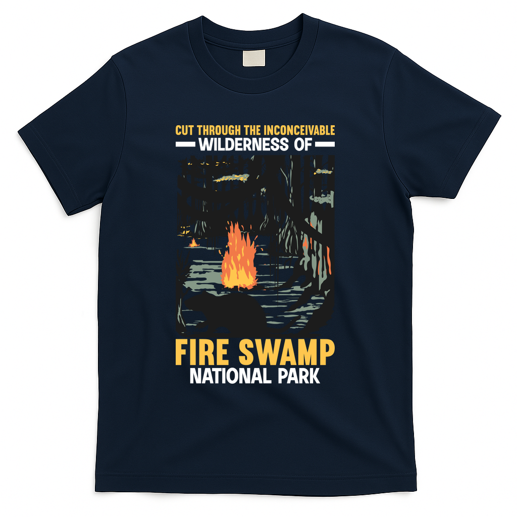 Fire Swamp National Park T-Shirt - Navy