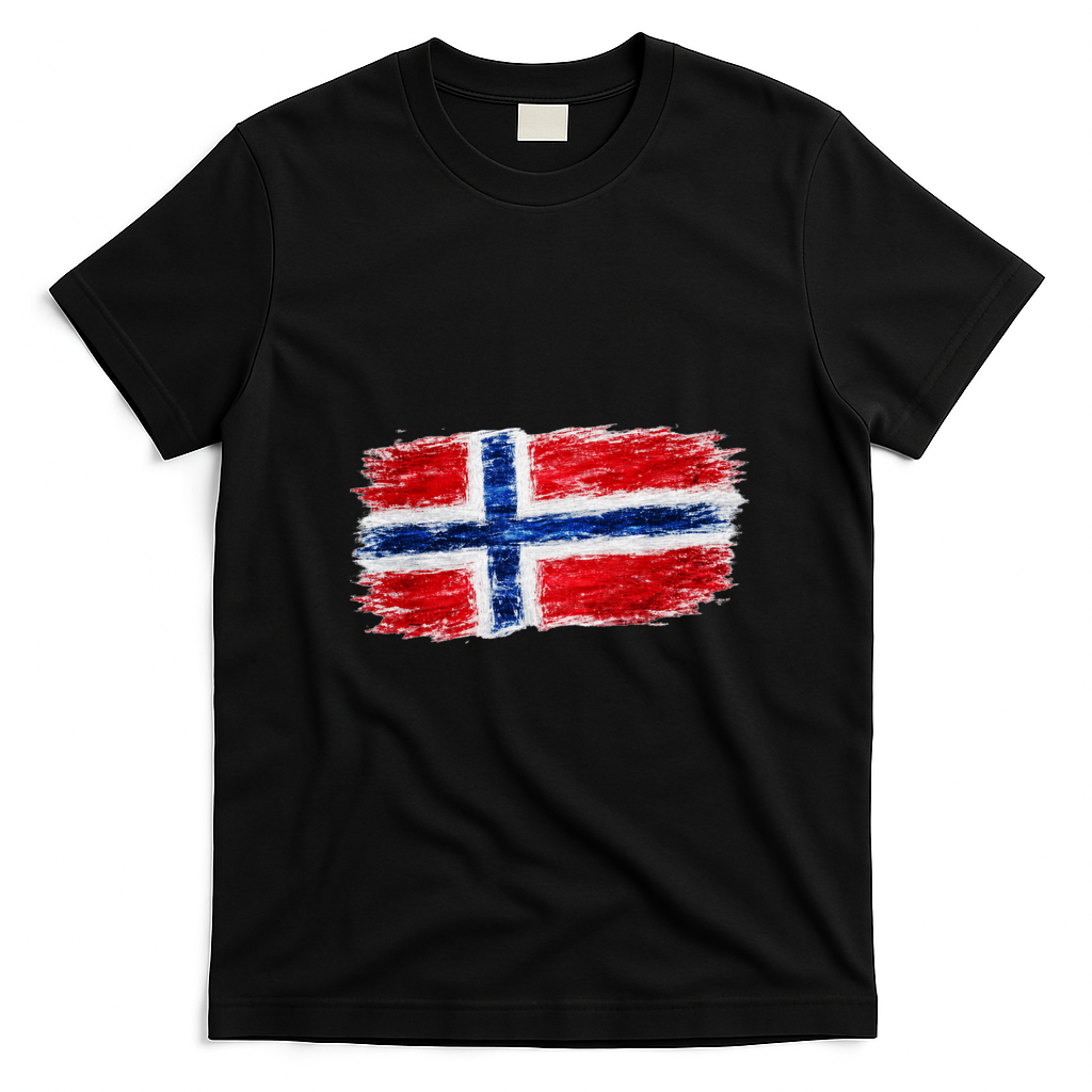 Football Soccer Norway Flag World Fan T-Shirt - Black