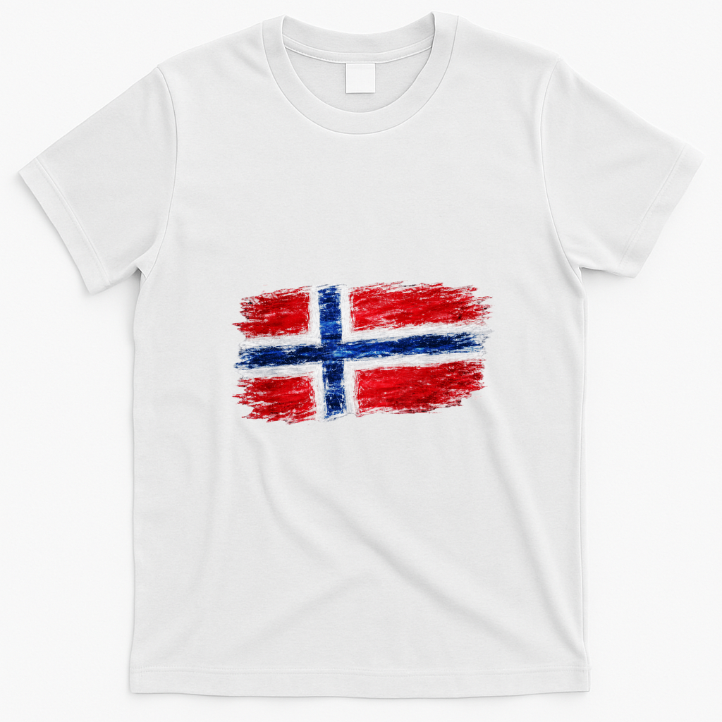 Football Soccer Norway Flag World Fan T-Shirt - White
