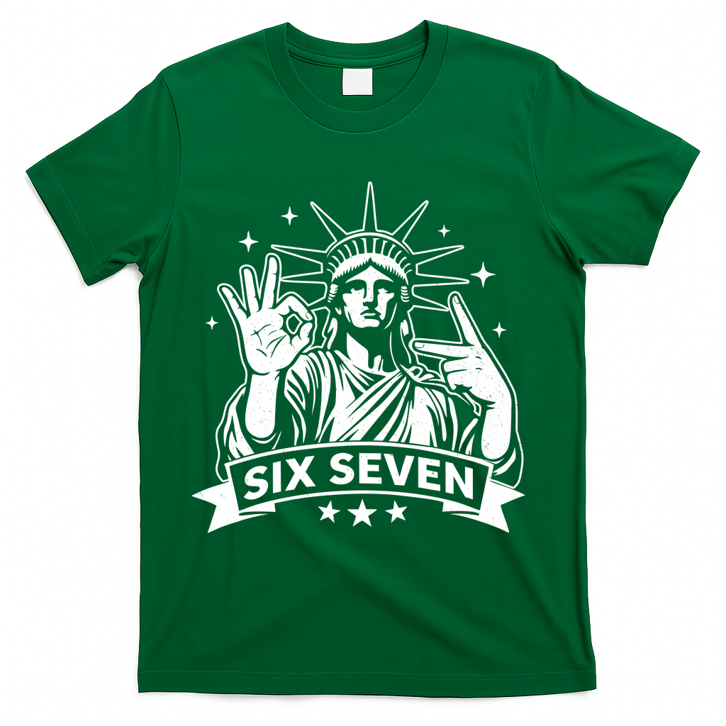 Funny Statue Of Liberty 67 T-Shirt - Green