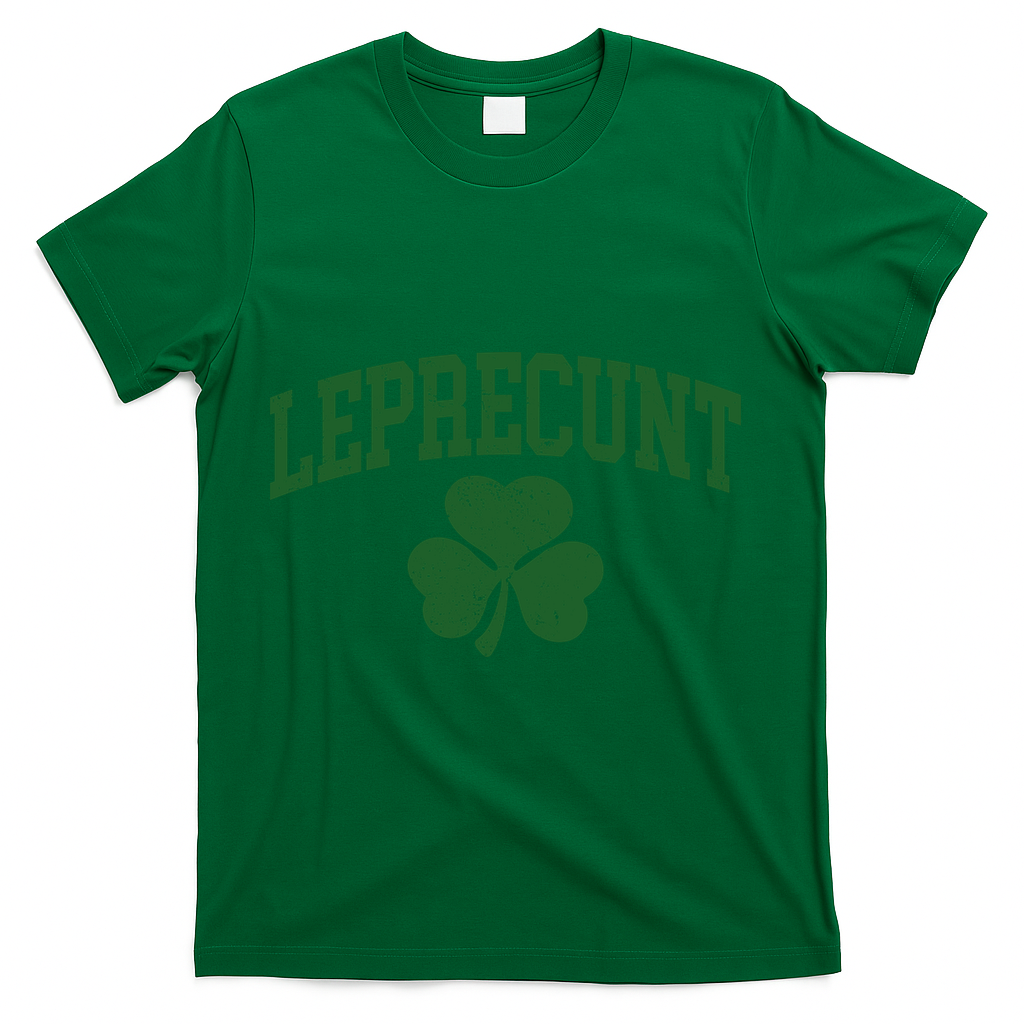 Funny St Patrick's Day Leprecunt T-Shirt - Green