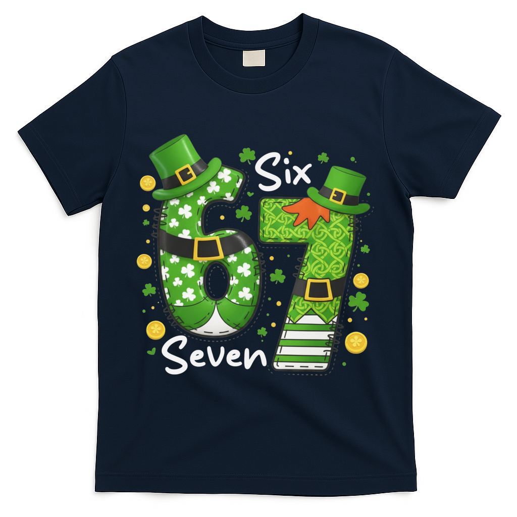 Funny St Patrick's Day 67 Meme T-Shirt - Navy