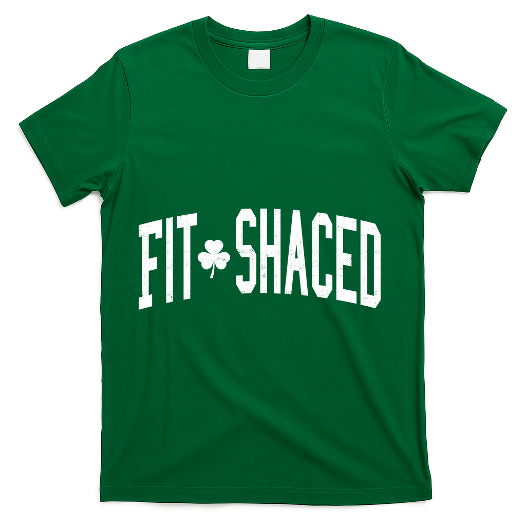 Fit Shaced St Patricks Day Drinking Party T-Shirt - Green