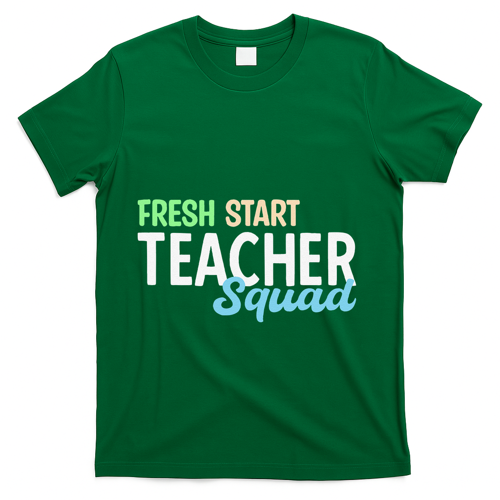 Fresh Start Teacher Squad For Educators T-Shirt - Green
