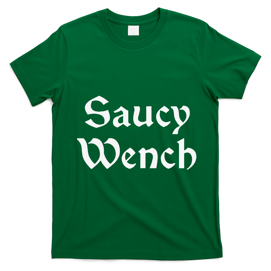 Funny Saucy Wench Renaissance Fair Fayre Funny Renfest Halloween T-Shirt - Irish Green