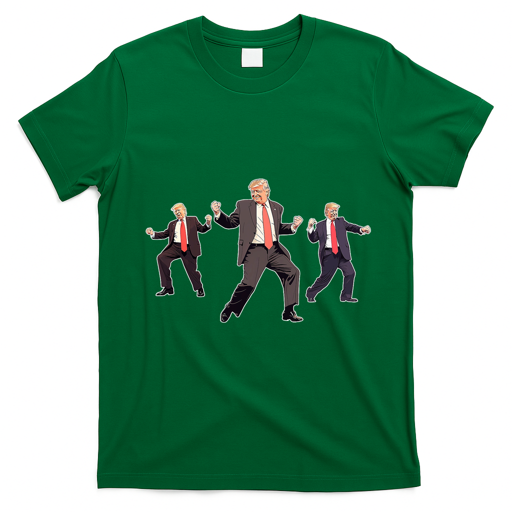 Funny Trump Dancing Dance Moves Rally Maga T-Shirt - Irish Green