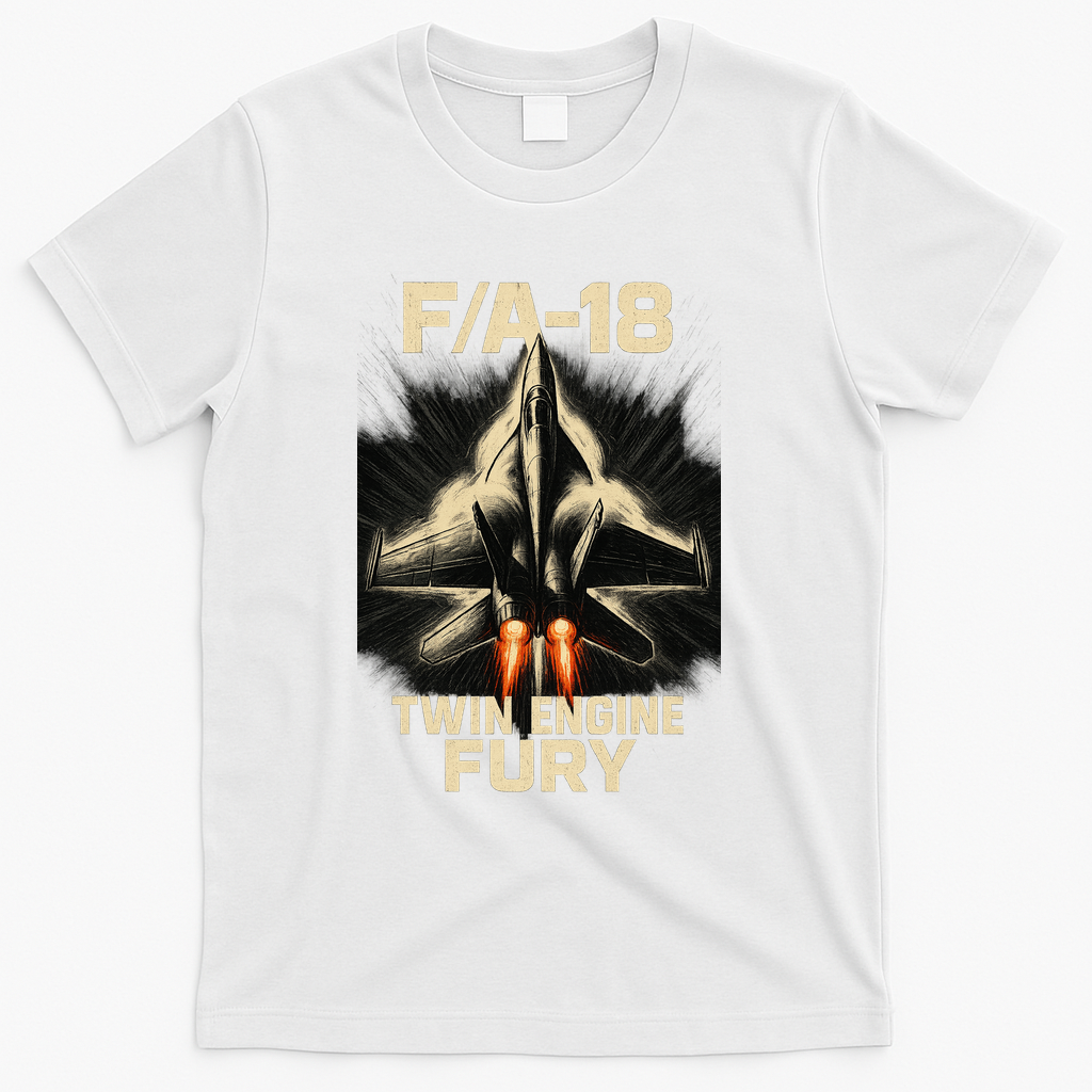 F/A-18 Twin Engine Fury T-Shirt - White