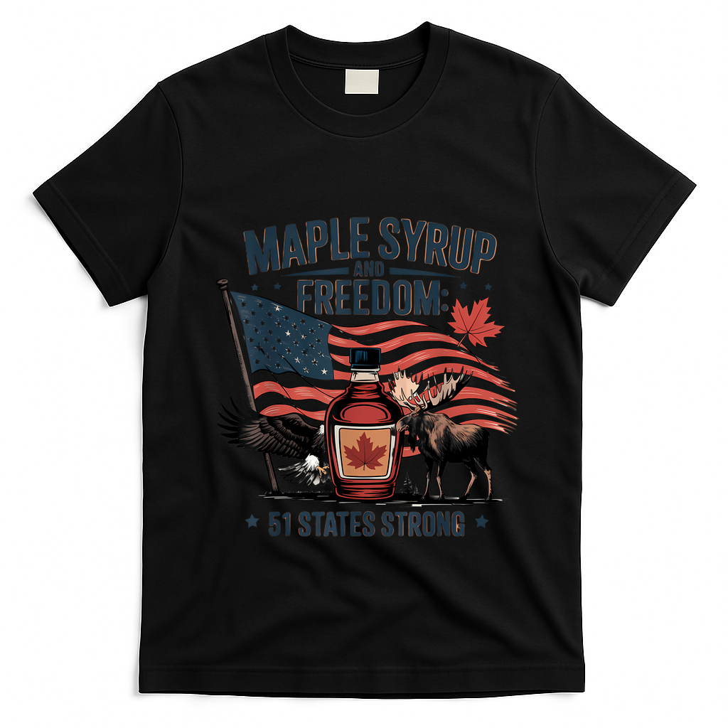 Funny Trump Quote Canada 51st State Of Usa T-Shirt - Black