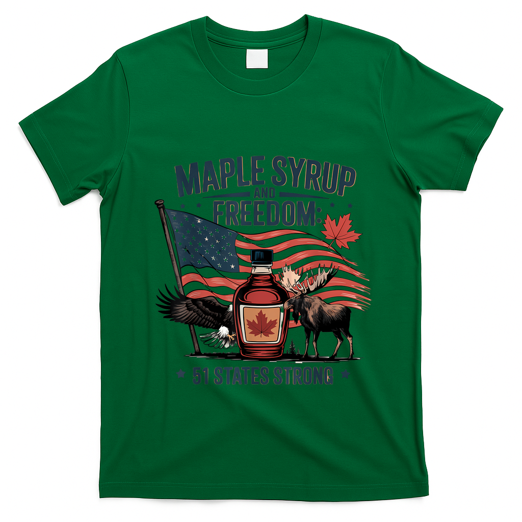 Funny Trump Quote Canada 51st State Of Usa T-Shirt - Irish Green