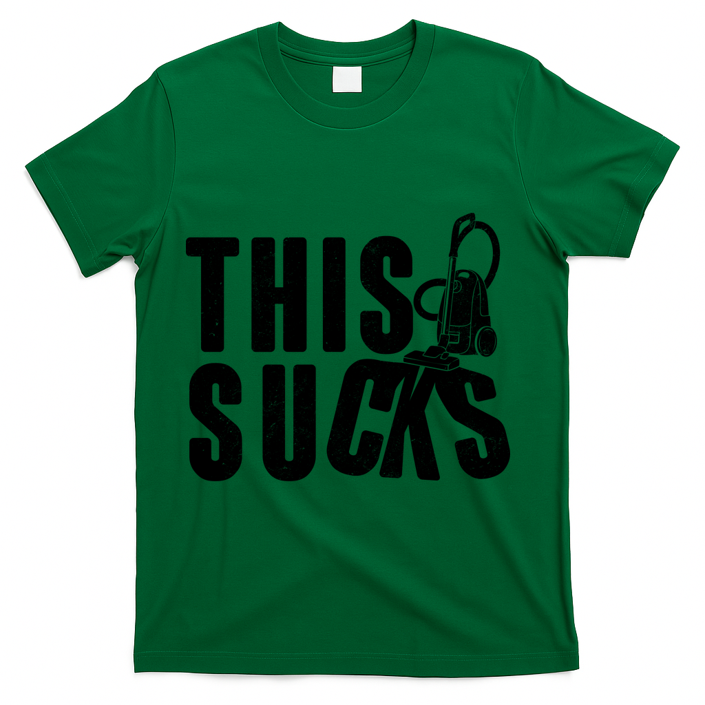 Funny This Sucks Vacuum Cleaner T-Shirt - Green