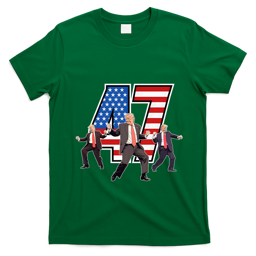 Funny Trump Victory Dance 47th President Dancing T-Shirt - Irish Green