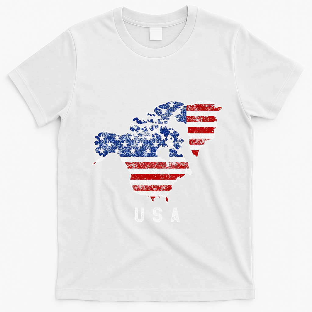 Funny Trump’S Vision Of Usa Map With Canada And Greenland T-Shirt - White