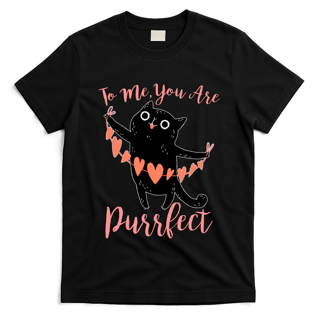 Funny Valentine Cat To Me You Are Purrfect T-Shirt