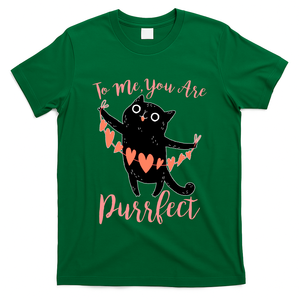 Funny Valentine Cat To Me You Are Purrfect T-Shirt