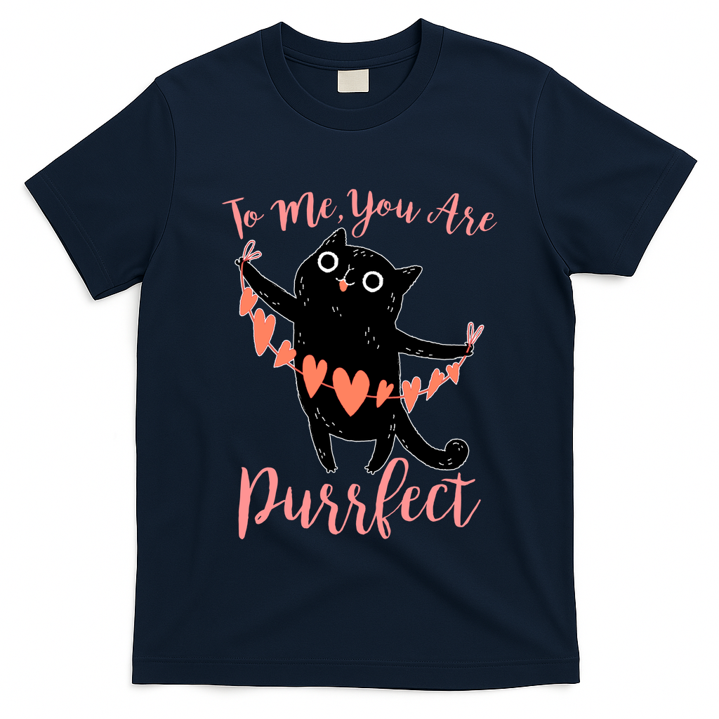 Funny Valentine Cat To Me You Are Purrfect T-Shirt