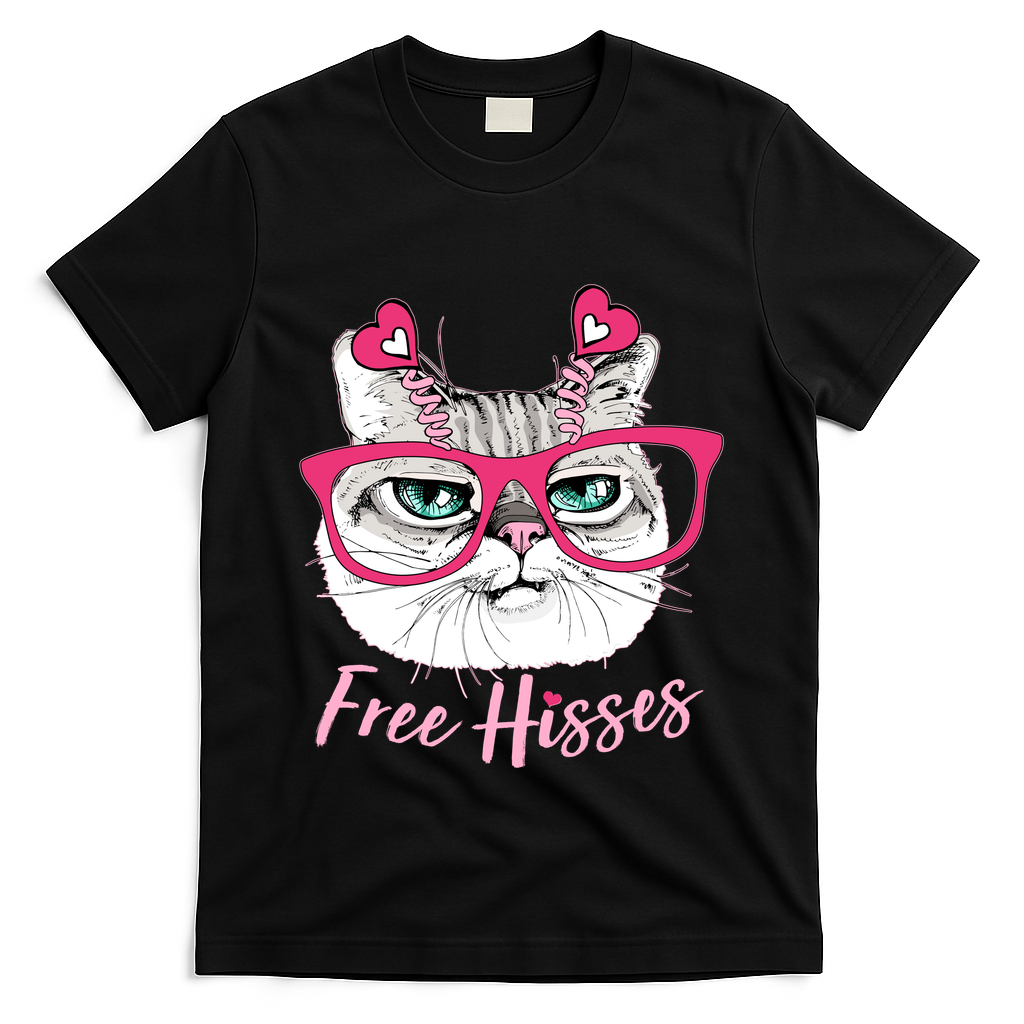 Funny Valentine Cat Free Hisses T-Shirt