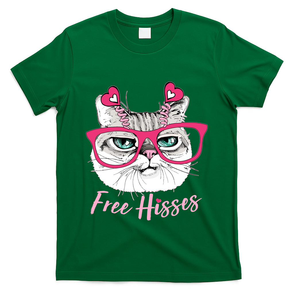 Funny Valentine Cat Free Hisses T-Shirt