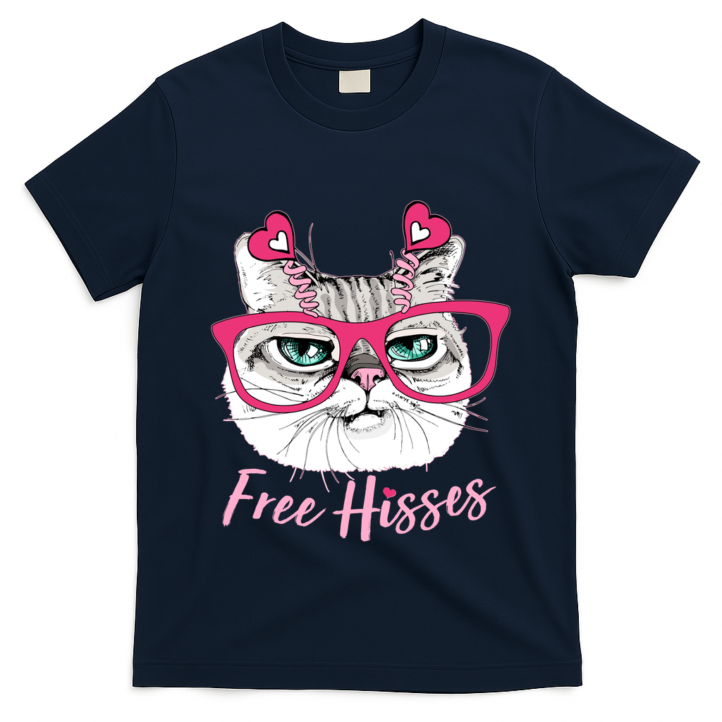 Funny Valentine Cat Free Hisses T-Shirt