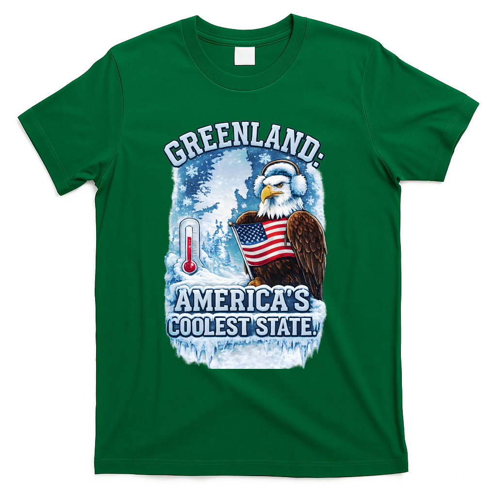 Greenland 51st America's Coolest State T-Shirt - Green