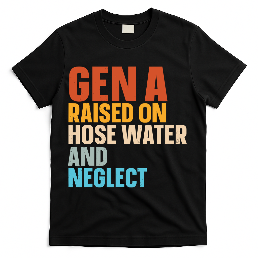 Gen A Raised On Hose Water And Neglect T-Shirt - Black