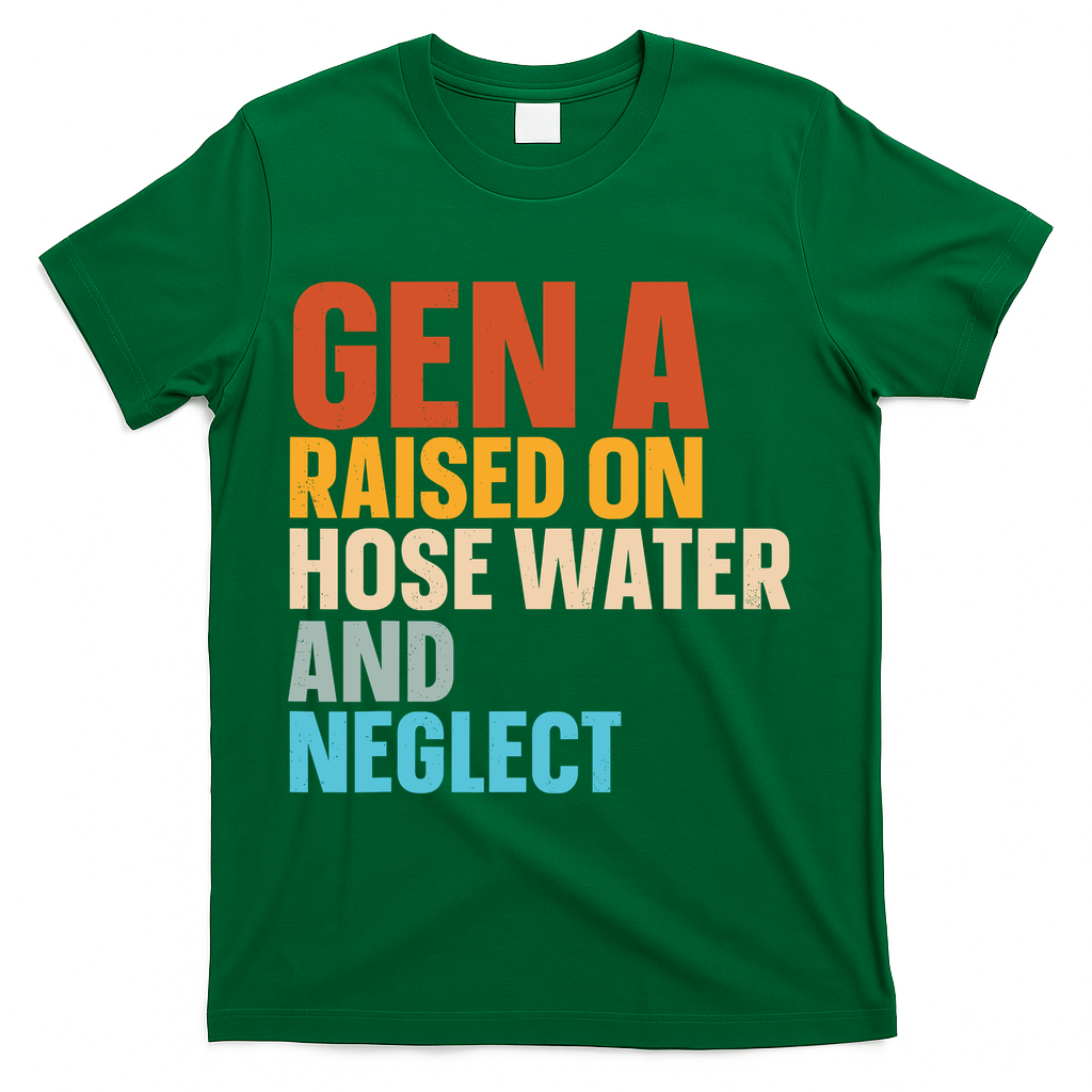 Gen A Raised On Hose Water And Neglect T-Shirt - Green