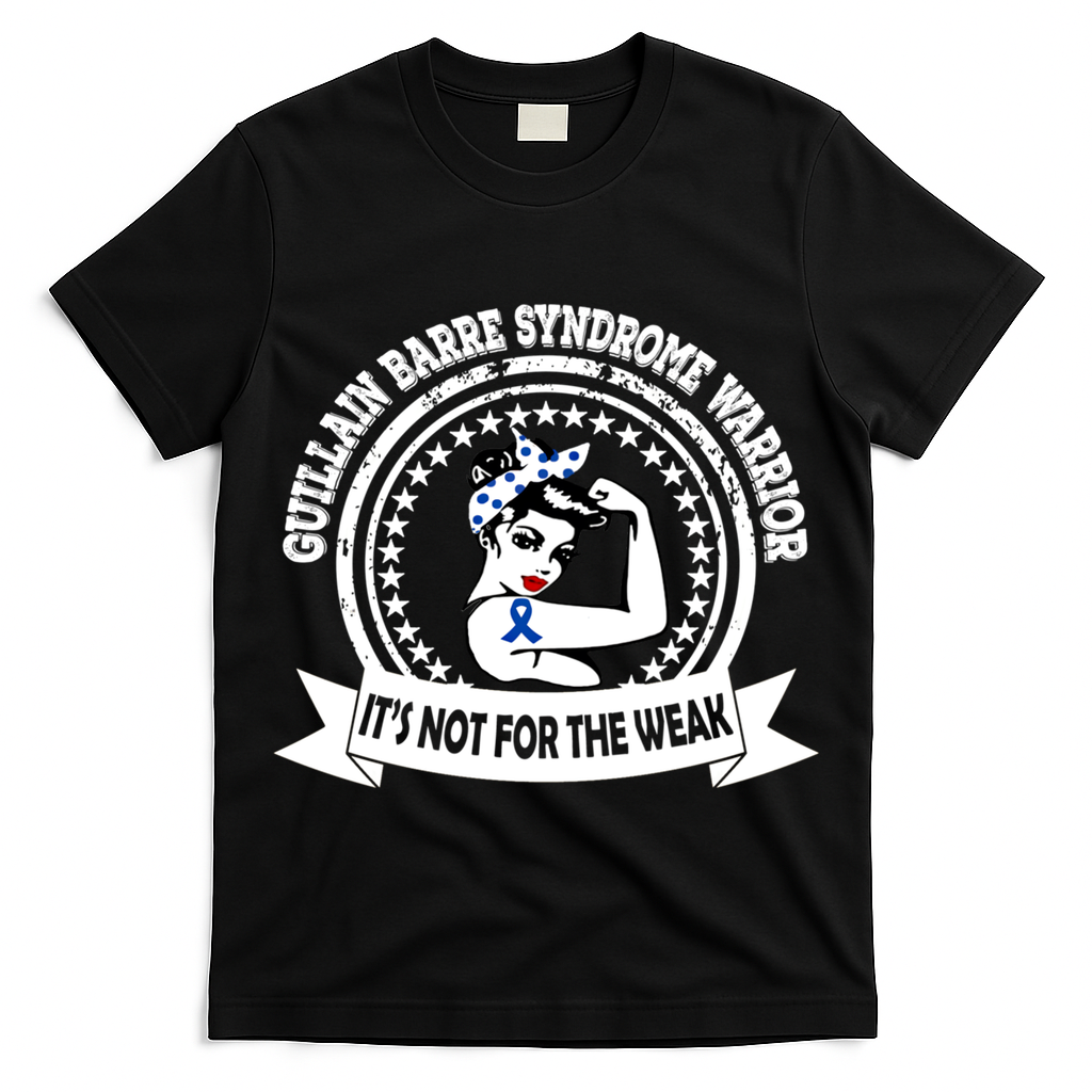 Guillain Barre Syndrome Warrior Gift Blue Ribbon Awareness Gift T-Shirt