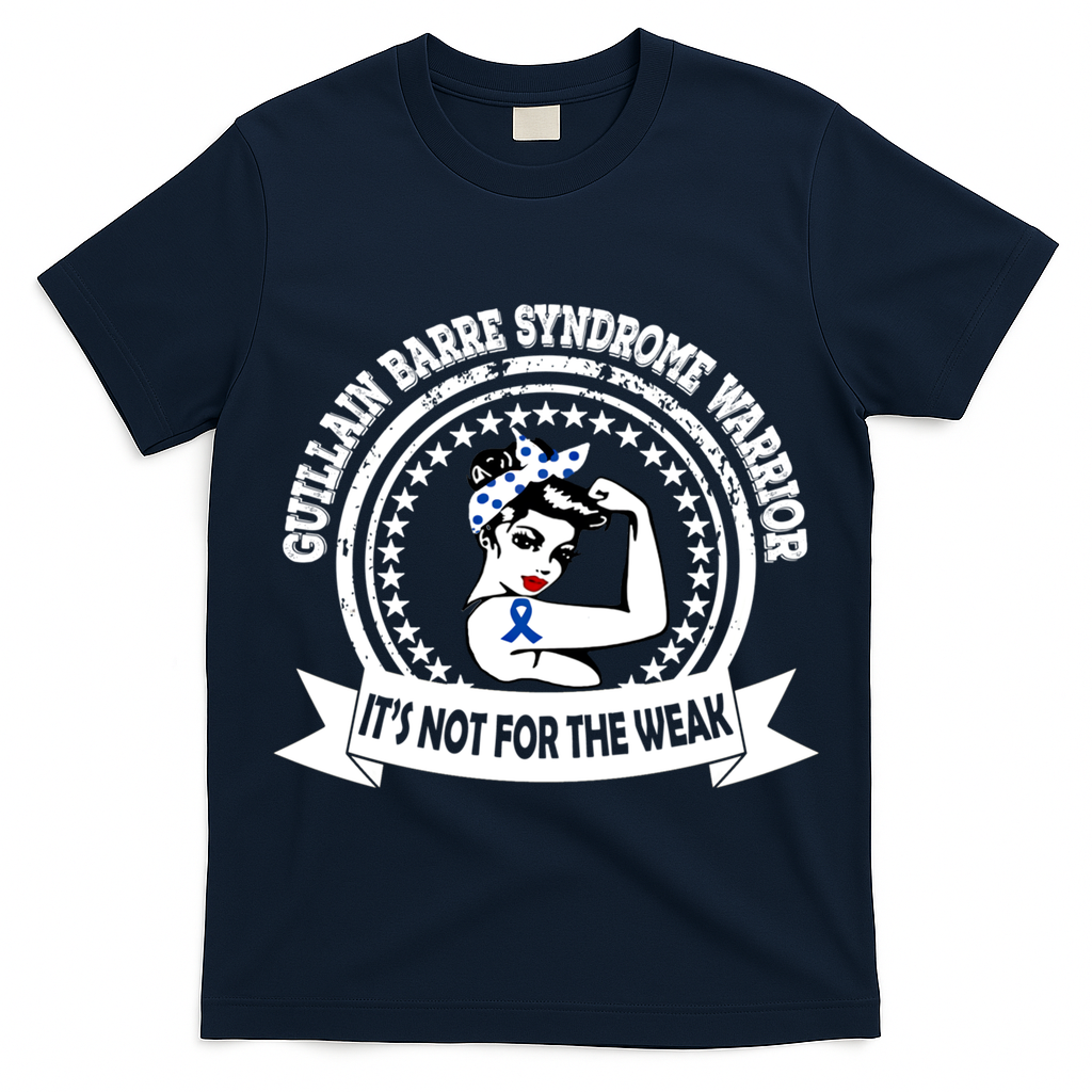 Guillain Barre Syndrome Warrior Gift Blue Ribbon Awareness Gift T-Shirt