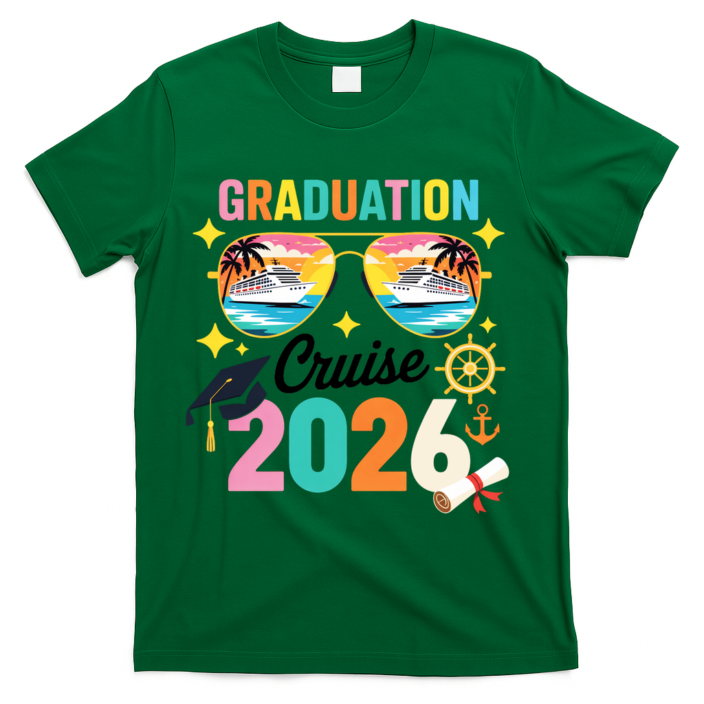 Graduation Cruise 2026 Senior Trip T-Shirt - Green