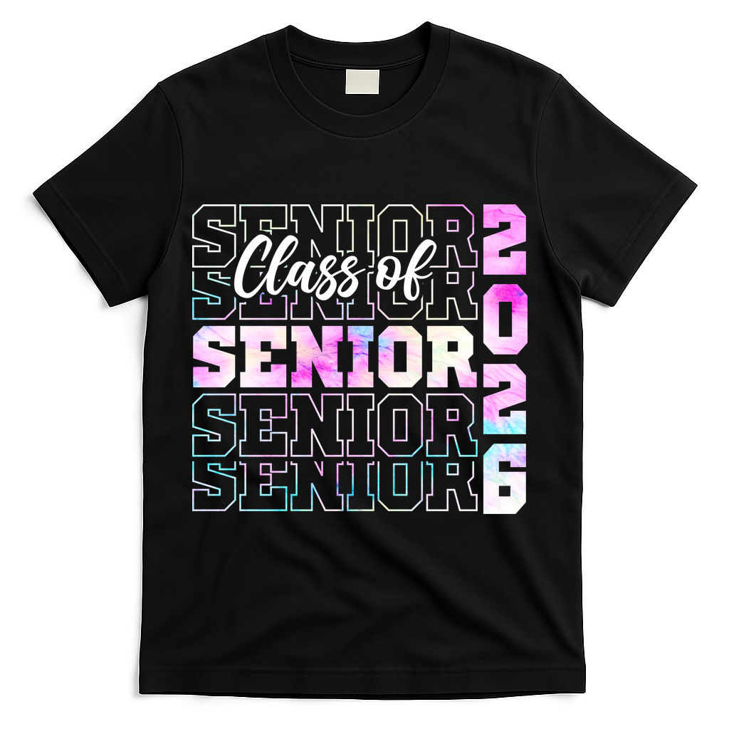 Graduation Class Of 2026 Senior Grad T-Shirt - Black