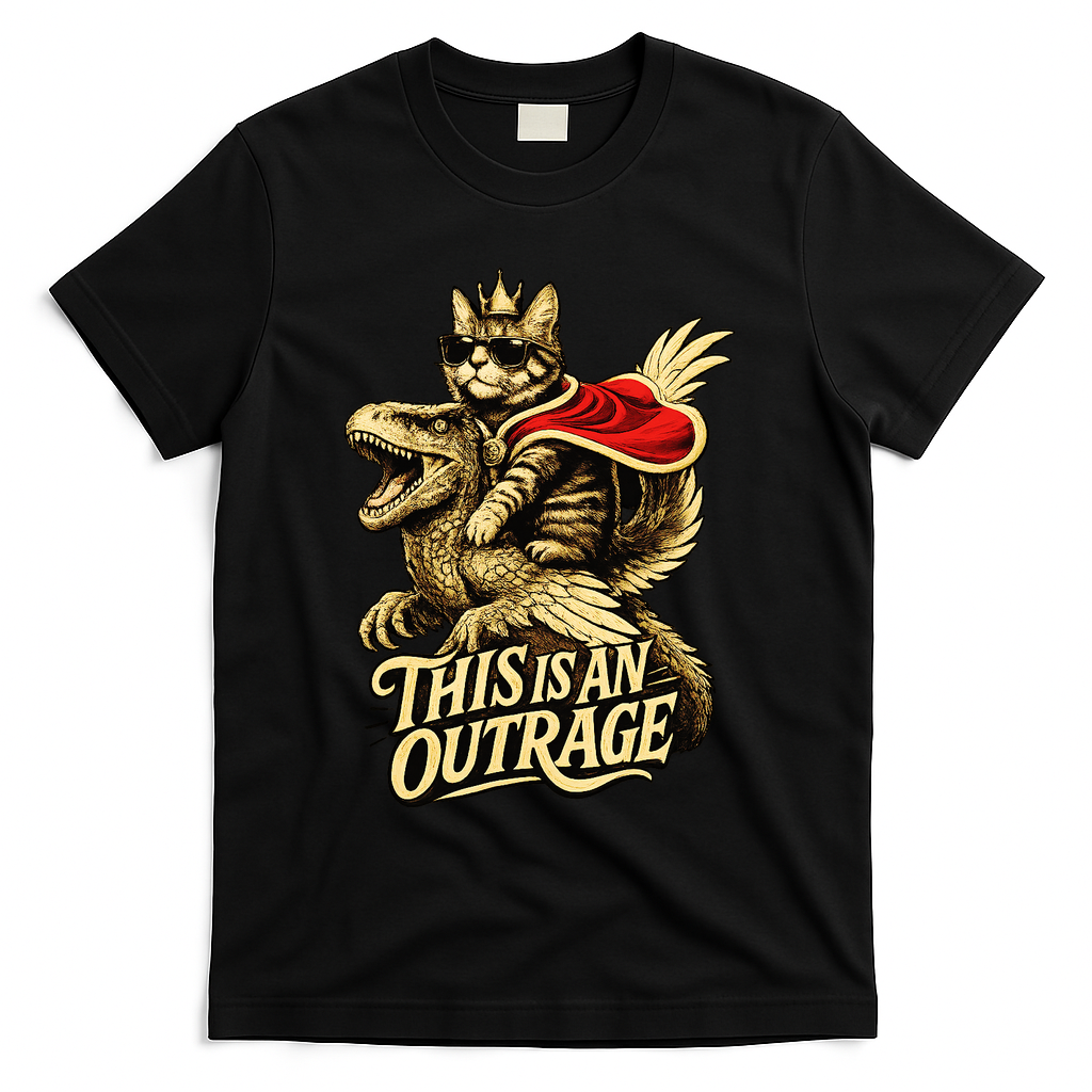 Goddammit Donut Funny Book Lover This Is An Outrage T-Shirt - Black
