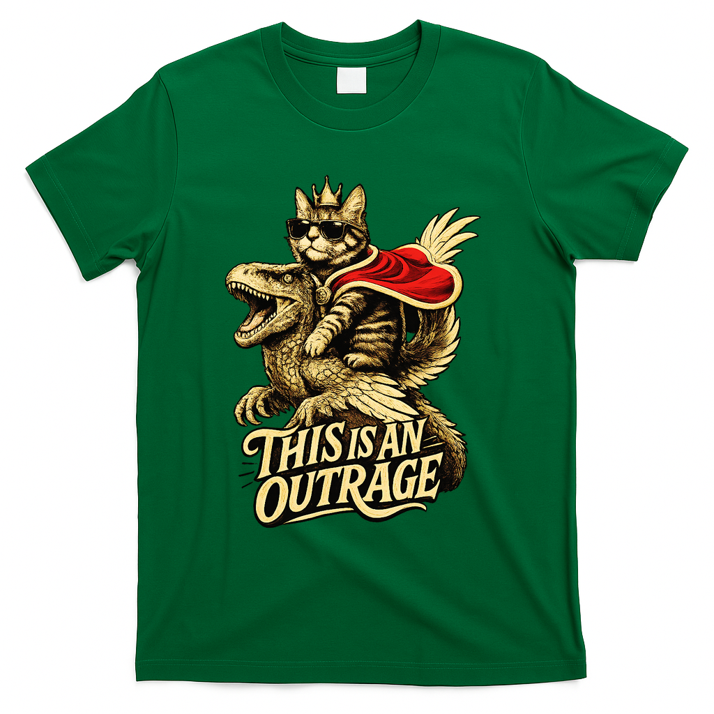 Goddammit Donut Funny Book Lover This Is An Outrage T-Shirt - Green