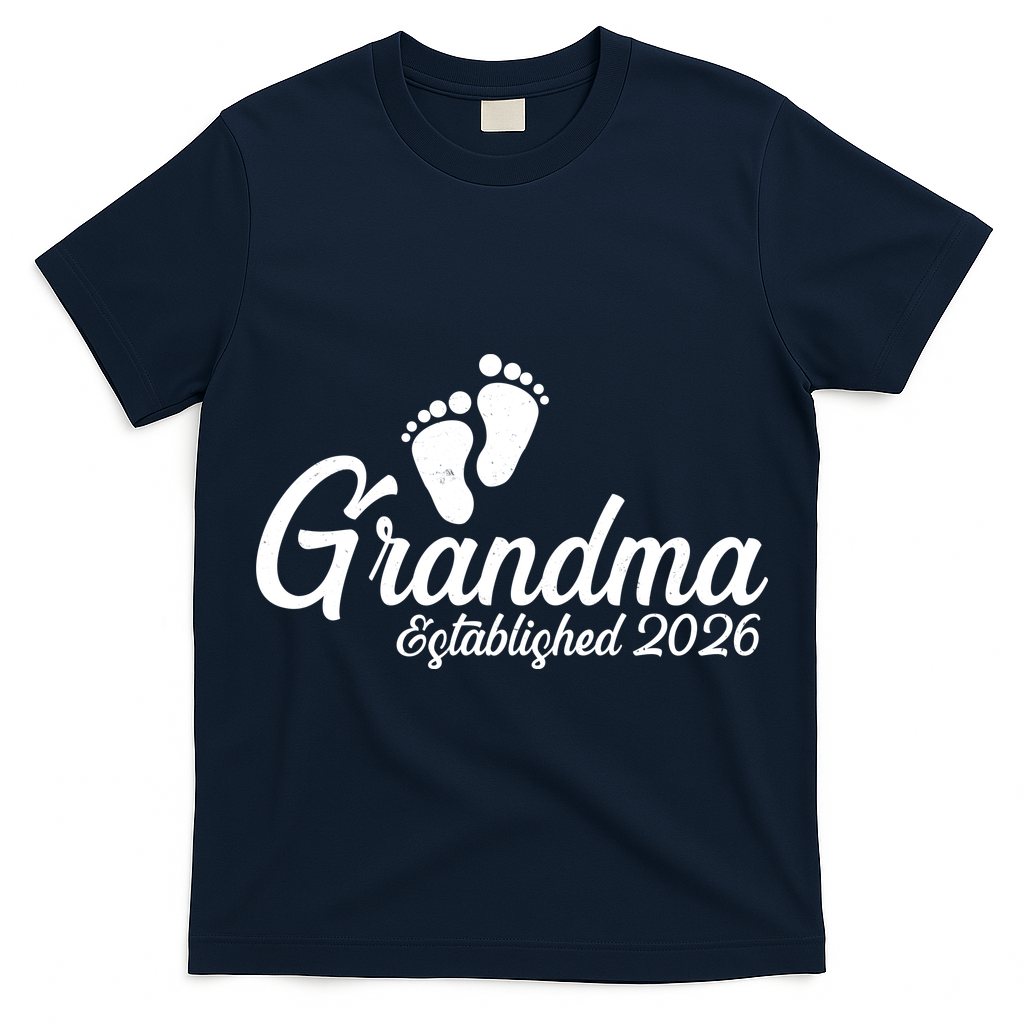 Grandma Established 2026 Cute Baby Feet T-Shirt