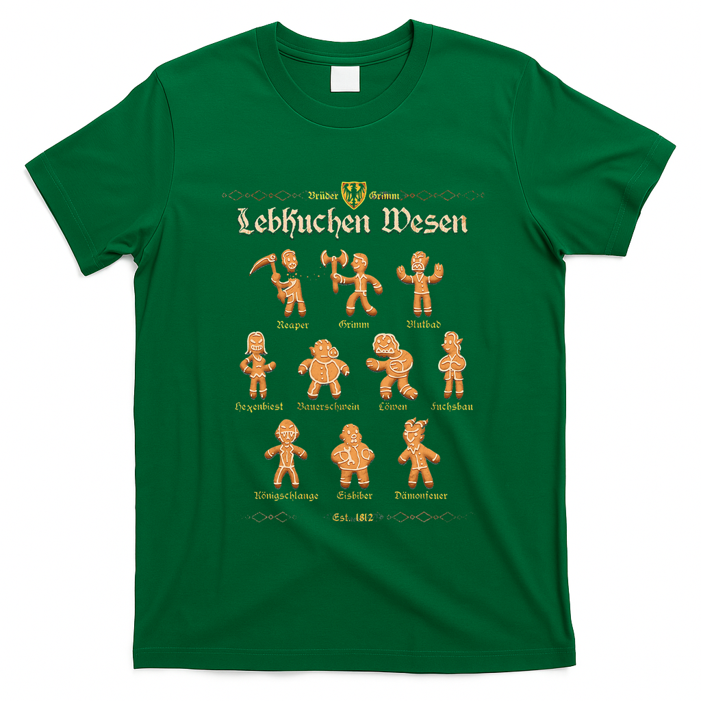 Grimm Gingerbread T-Shirt - Irish Green