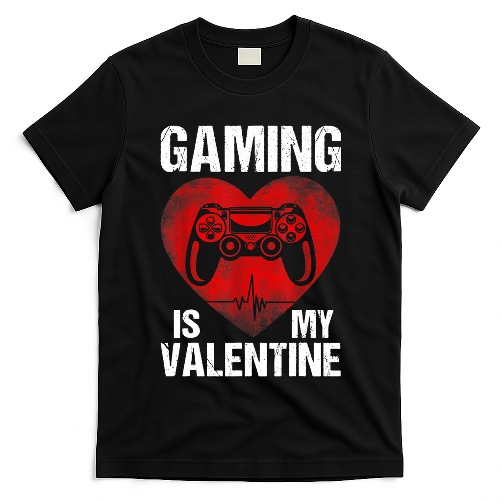 Gamer Gaming Is My Valentine Boys Teen Valentines T-Shirt