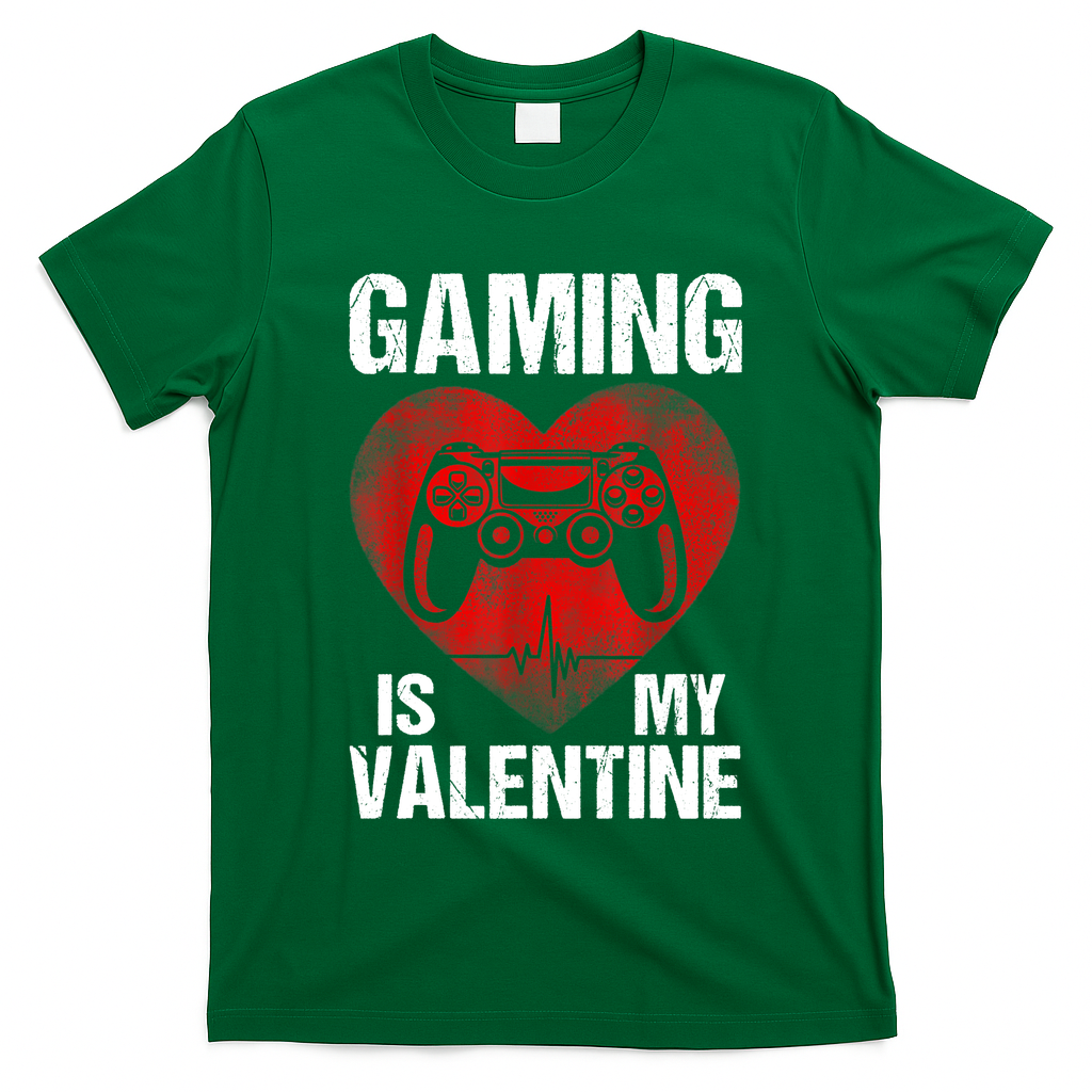 Gamer Gaming Is My Valentine Boys Teen Valentines T-Shirt