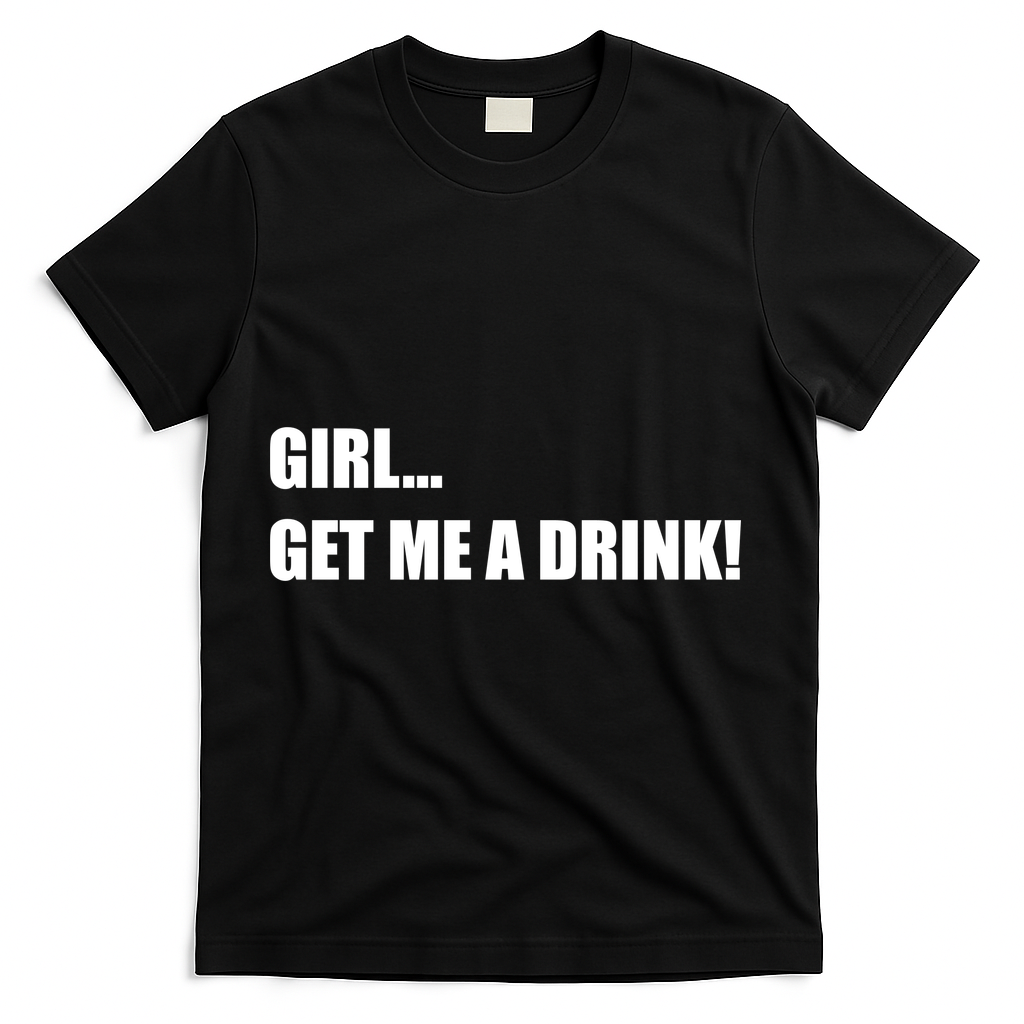 GIRL... GET ME A DRINK! T-Shirt - Black