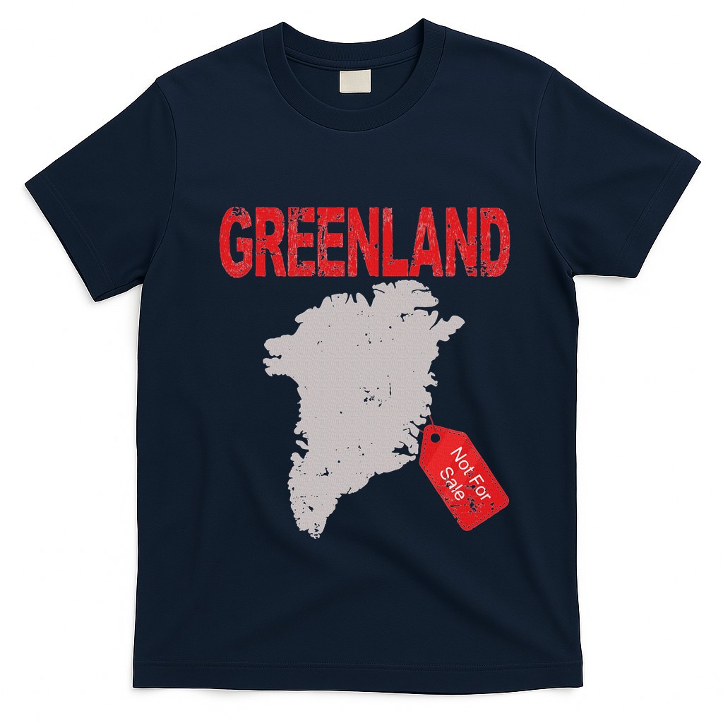 Greenland Is Not For Sale Funny Anti Trump T-Shirt - Navy Blue