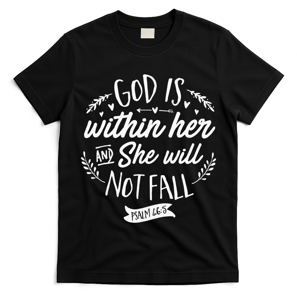 God Is Within Her Jesus Christian Psalm 465 T-Shirt