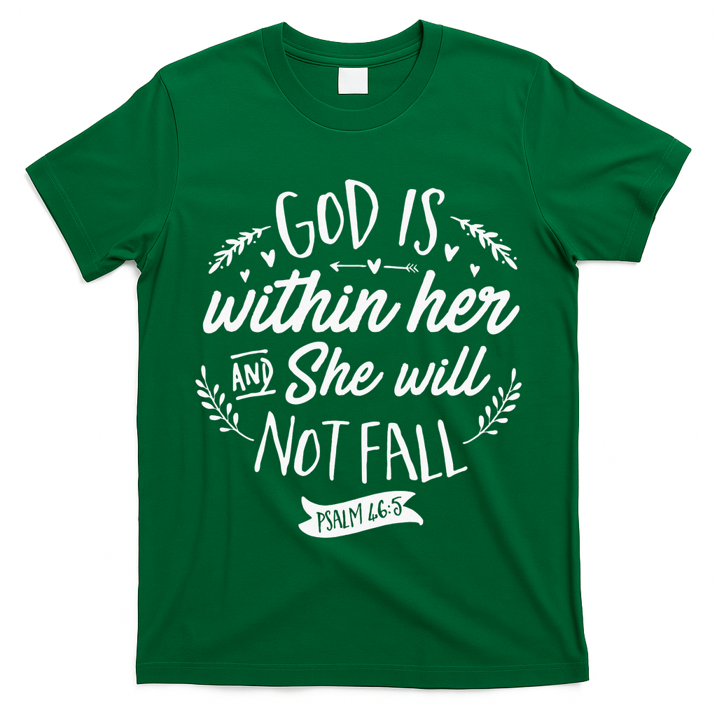 God Is Within Her Jesus Christian Psalm 465 T-Shirt
